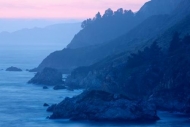 Profile;Blue;Coast;Rock-Face;Outline;Boulders;Coastline;dusk;close-of-day;Pink;C